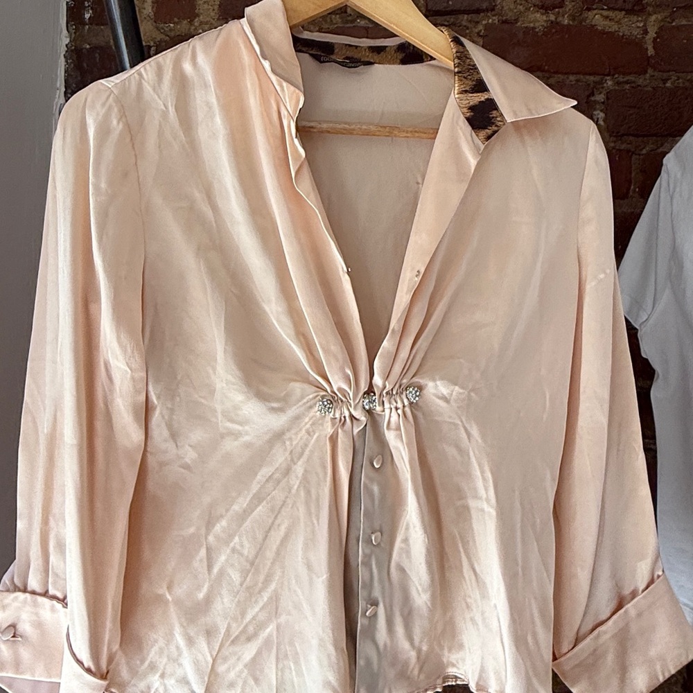 Incredible Silk Roberto Cavalli Pink Pierced Blouse